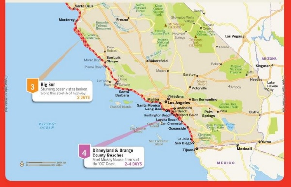 Pacific Coast Highway Tour, Start and End